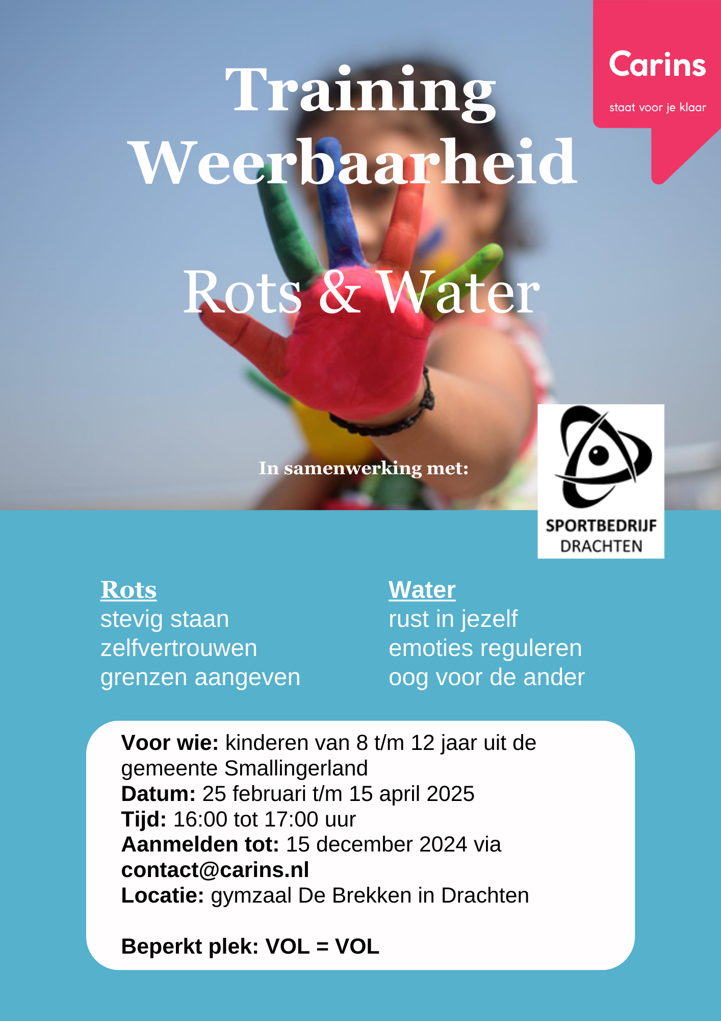 Flyer weerbaarheidstraining Rots & Water 2025